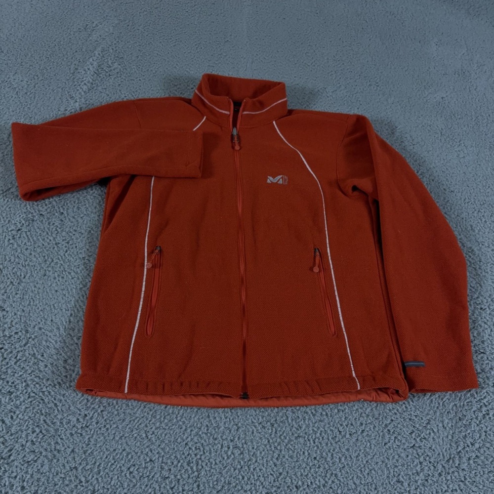 Millet Jacket Mens Small Orange‎ Fleece Outdoor Hiking Camping Windbreaker Climb